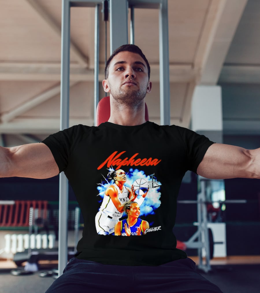 Napheesa Collier Minnesota Lynx Basketball Player In Action T-Shirt