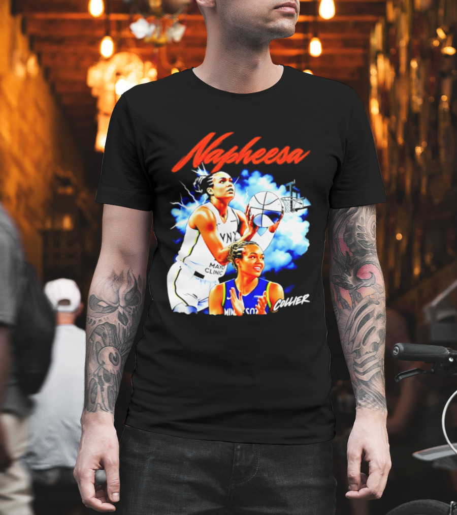 Napheesa Collier Minnesota Lynx Basketball Player In Action T-Shirt