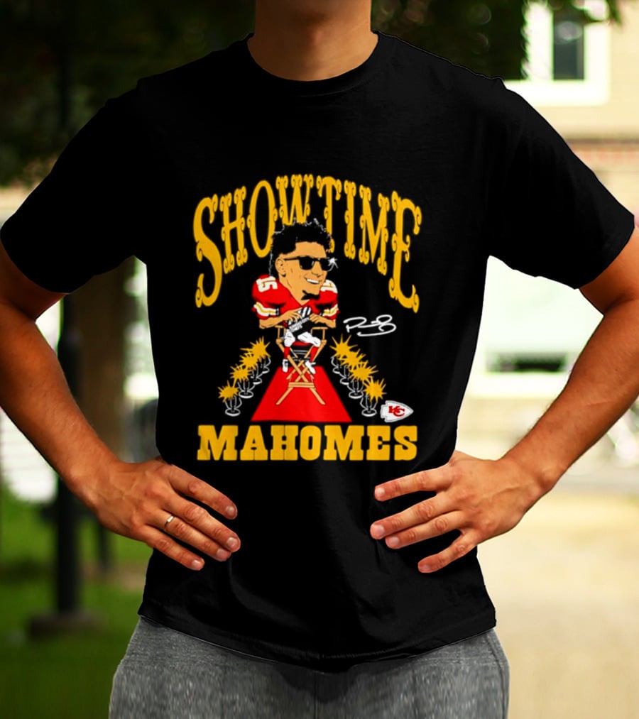 Showtime Mahomes Kansas City Chiefs Football Iconic Caricature T-Shirt