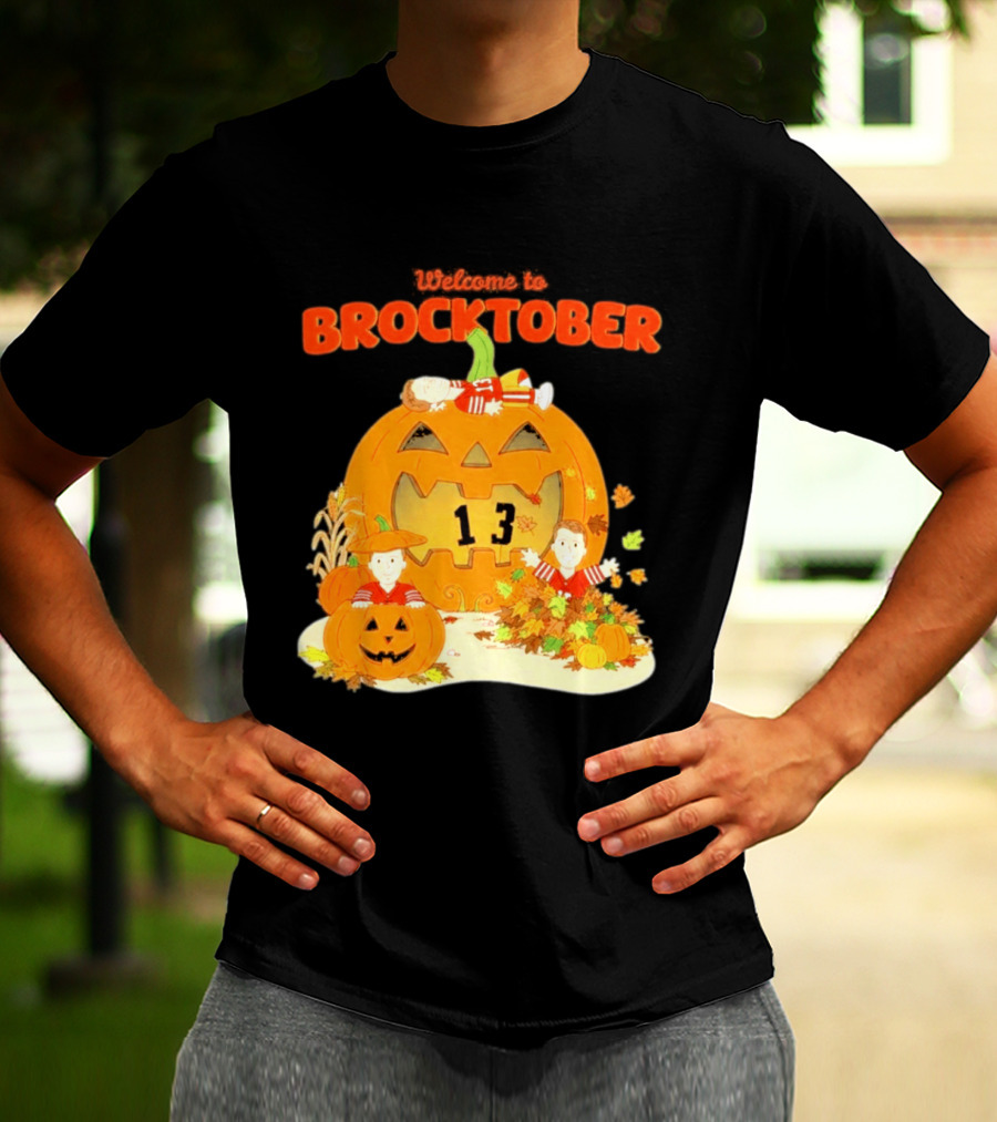 Welcome To Brocktober Brock Purdy 13 Halloween Pumpkin Fun T-Shirt