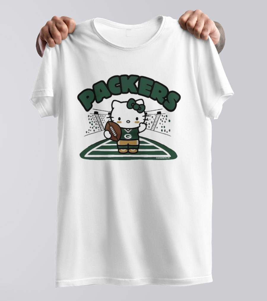 Hello Kitty Packers Football Stadium Collaboration T-Shirt