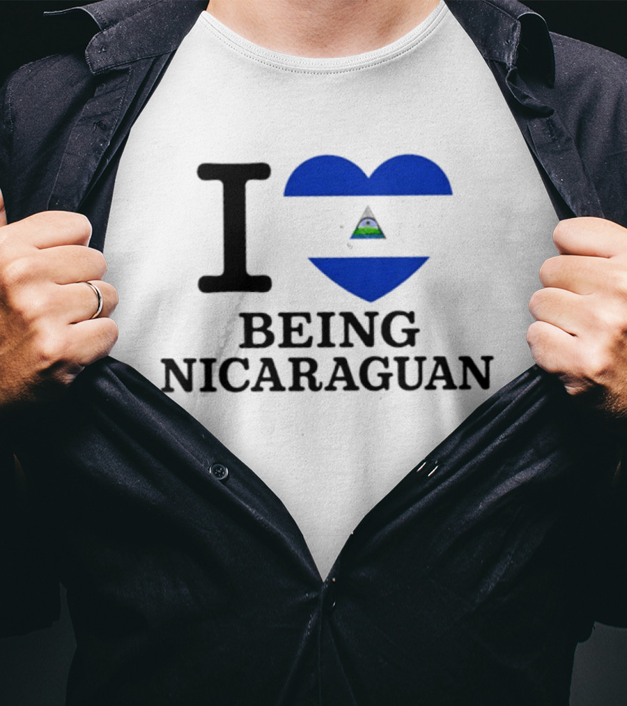 I Heart Being Nicaraguan Flag T-Shirt