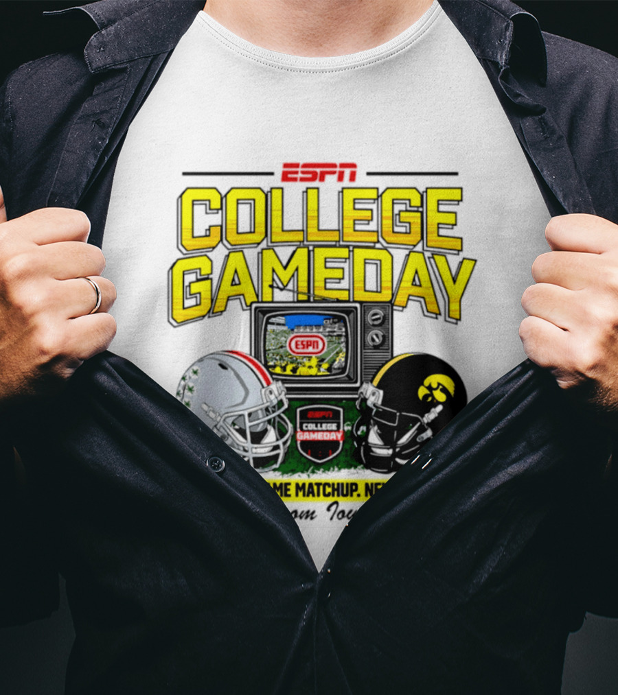 ESPN College GameDay 2026 Iowa Hawkeyes Vs Ohio State Buckeyes 20 Years Same Matchup Iowa City T-Shirt