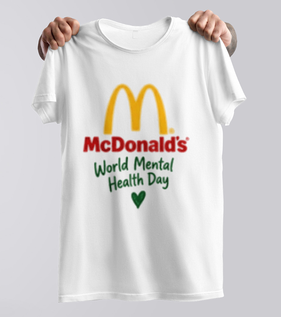 McDonald's World Mental Health Day Green Ribbon Awareness T-Shirt