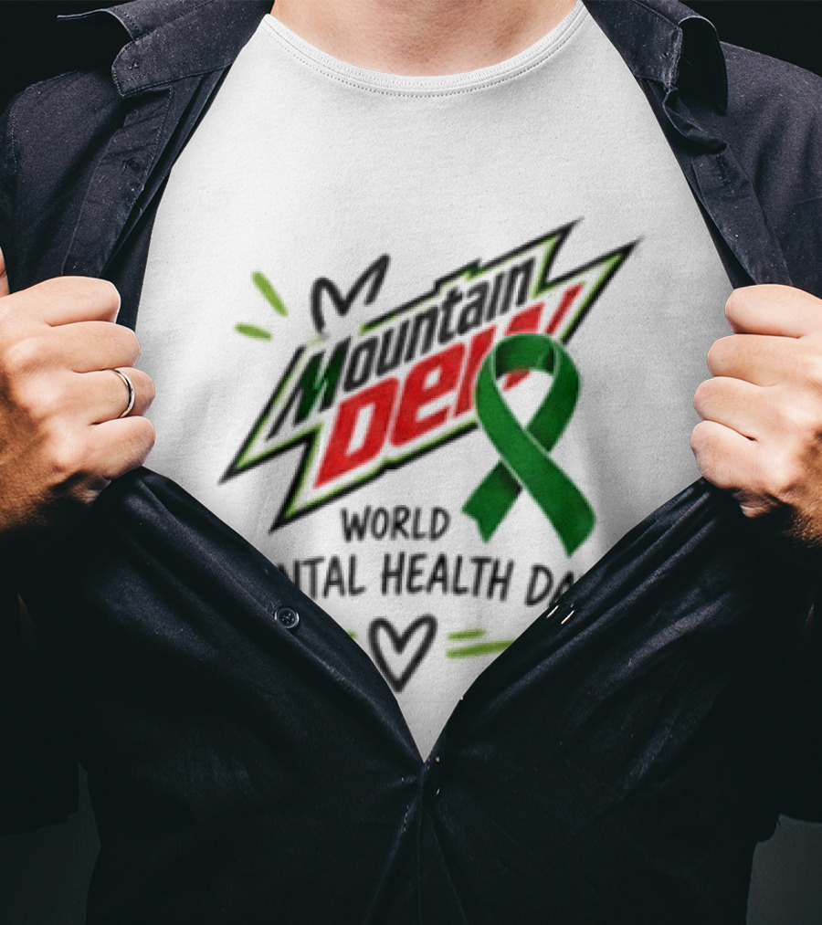 Mountain Dew Green Ribbon World Mental Health Day T-Shirt