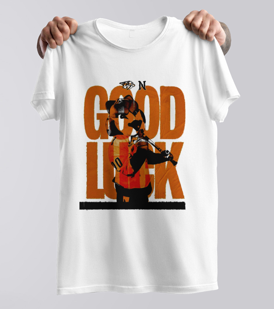 Nashville Predators Gnash Good Luck Hockey T-Shirt