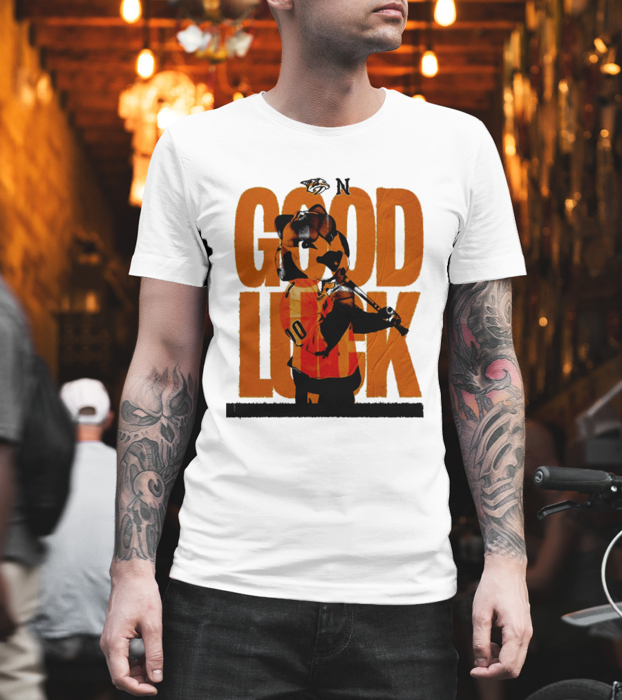 Nashville Predators Gnash Good Luck Hockey T-Shirt