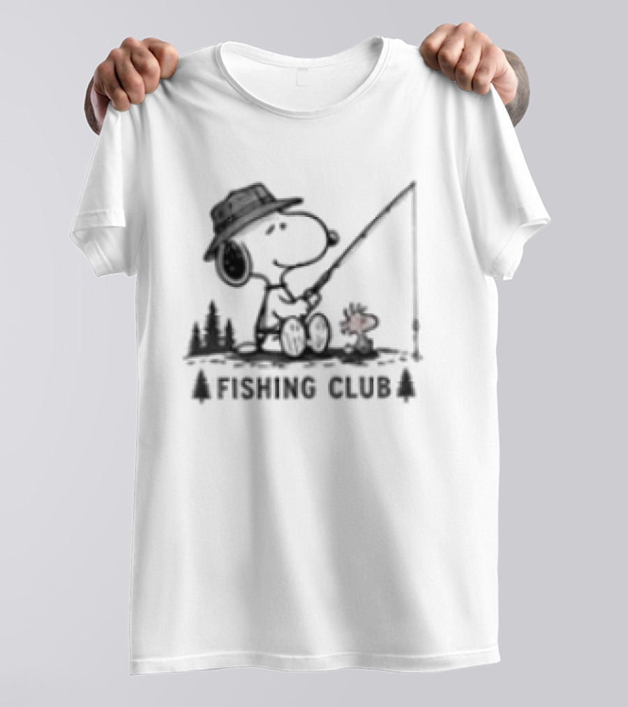 Snoopy Fishing Adventure Lake Life For Peanuts And Fishing Enthusiasts T-Shirt