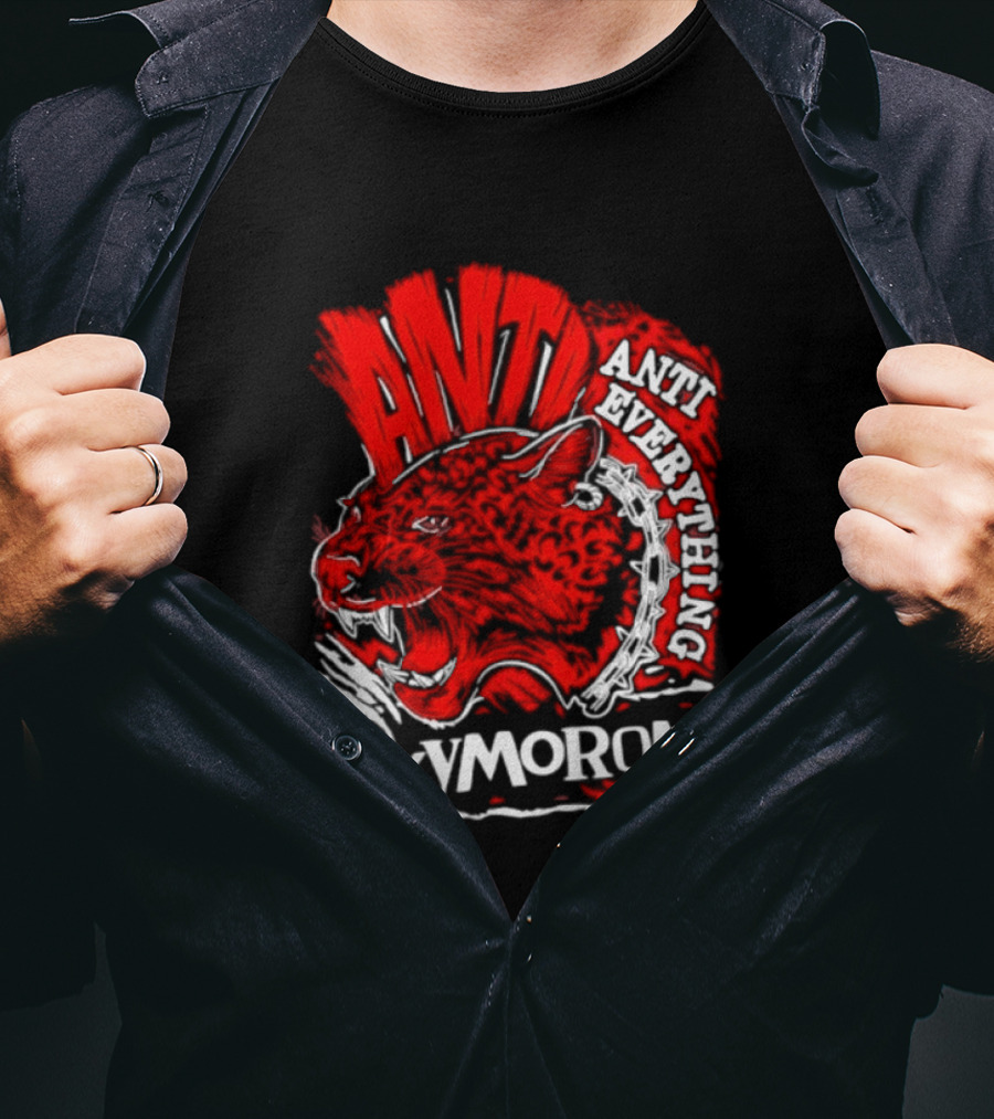 Anti Everything Oxymoron Panther Punk Rock T-Shirt