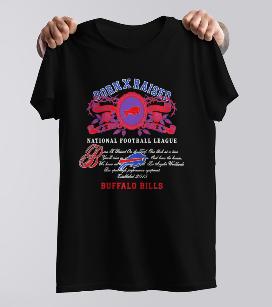 Buffalo Bills Born X Raised National Football League 2026 T-Shirt