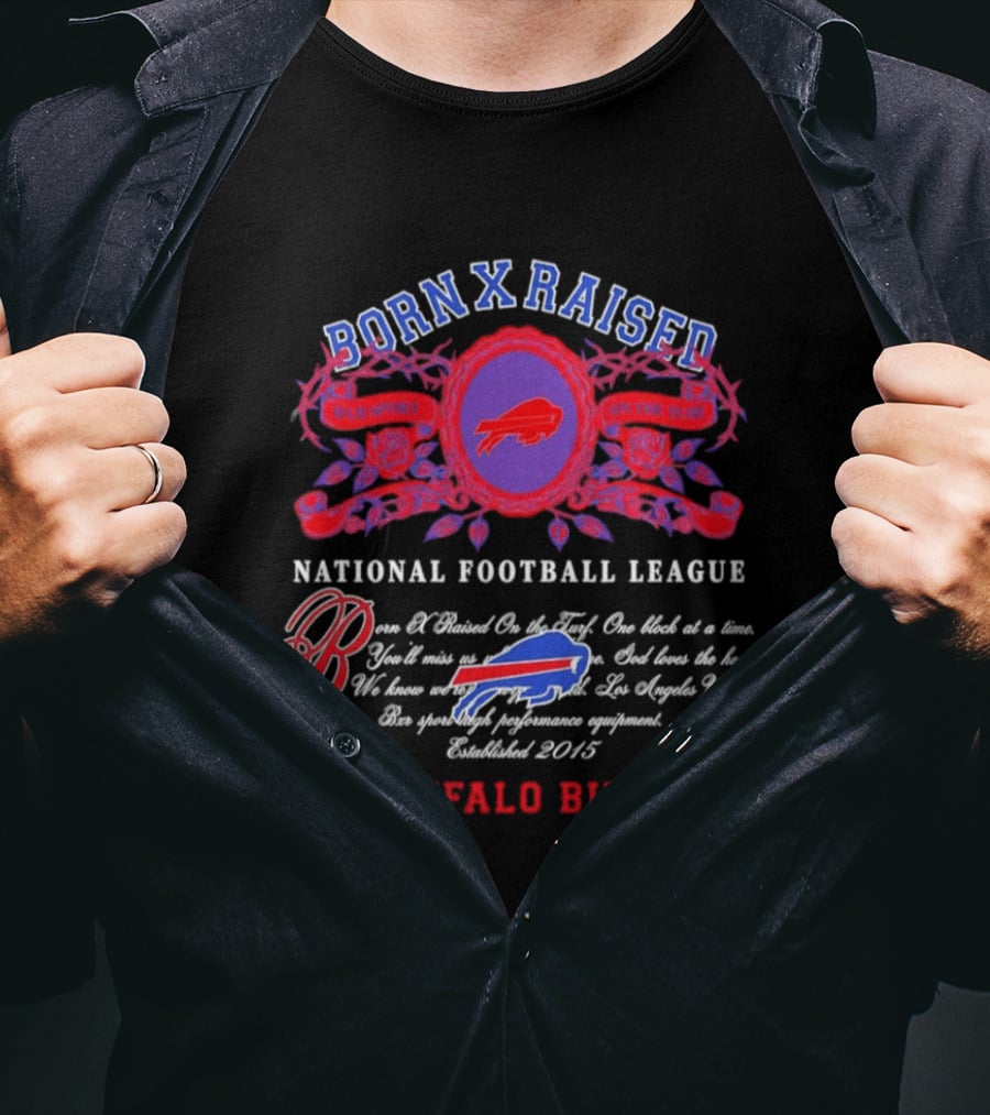 Buffalo Bills Born X Raised National Football League 2026 T-Shirt