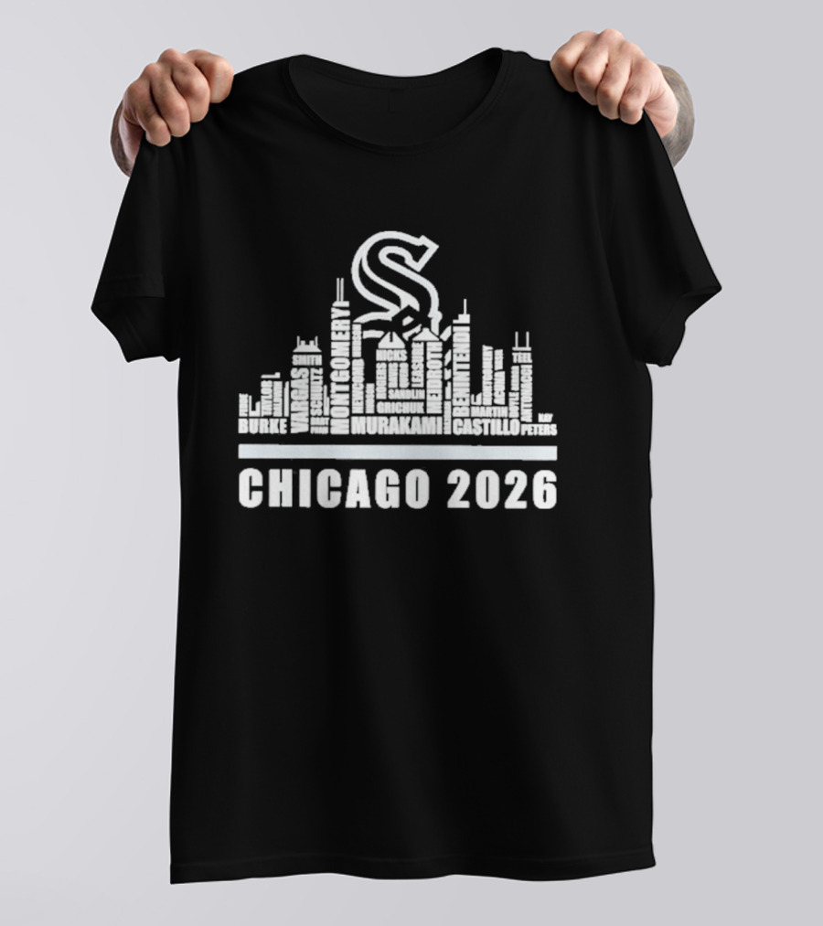 Chicago White Sox 2026 Skyline Roster Name Player Team T-Shirt