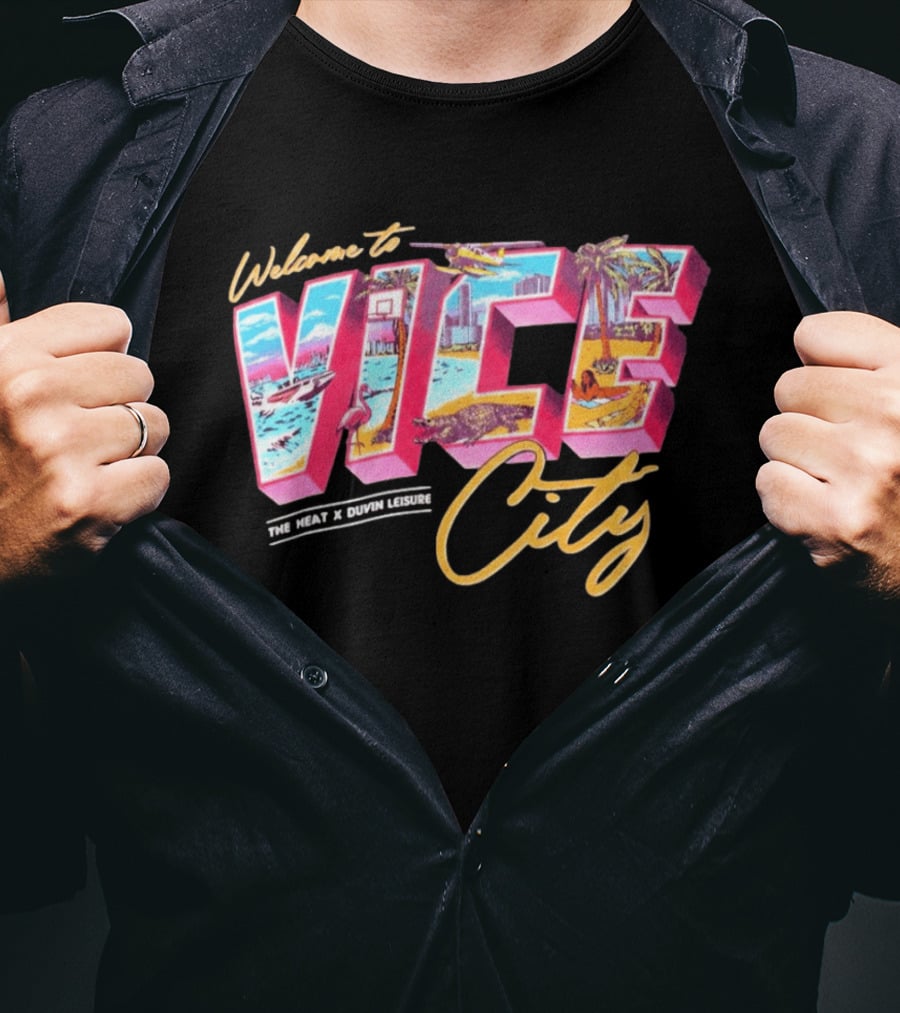 Welcome To Vice City The Heat & Duvin Leisure Miami GTA 6 T-Shirt