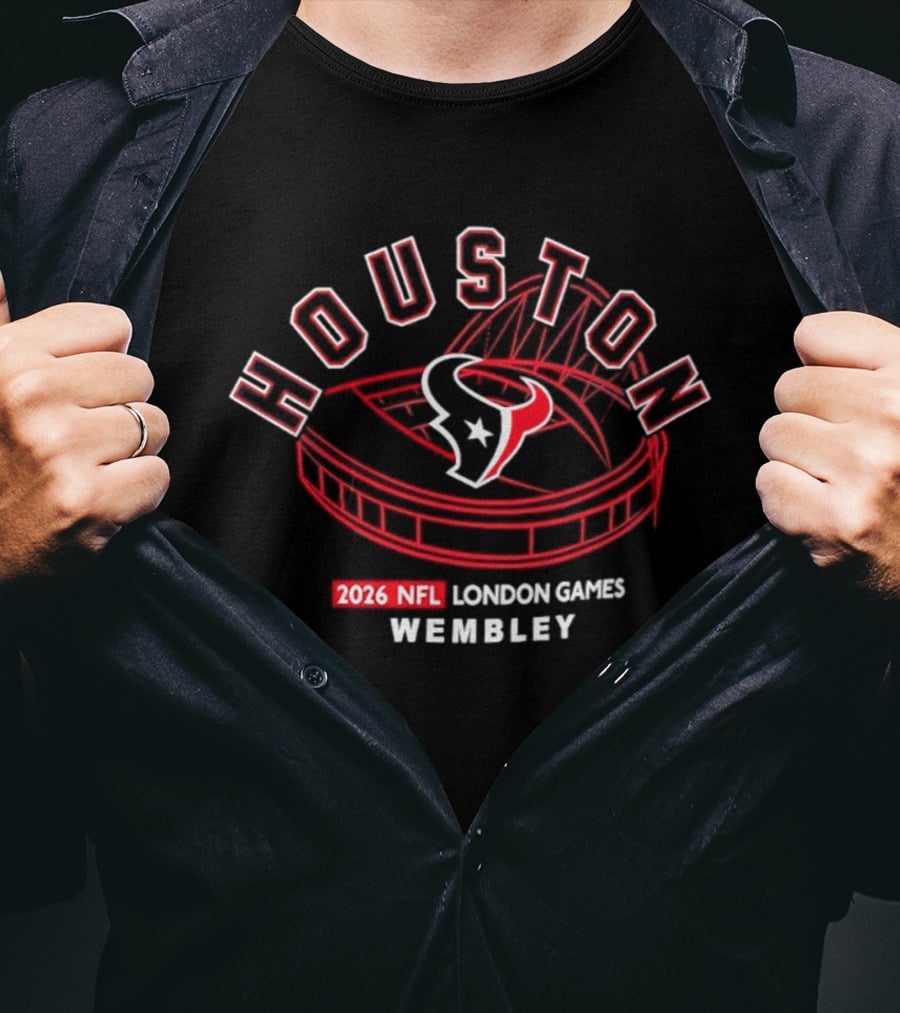 Houston Texans 2026 NFL London Games Wembley Stadium T-Shirt