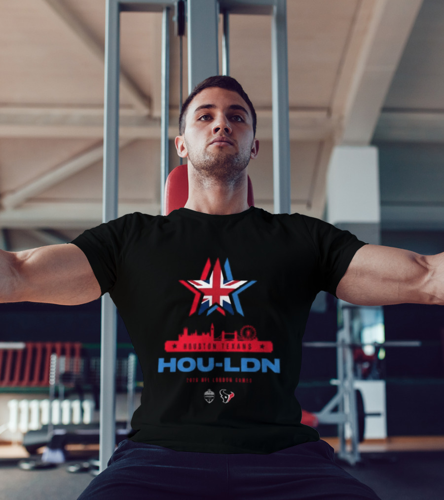 Houston Texans HOU LDN 2026 London Game Skyline Star UK Flag T-Shirt