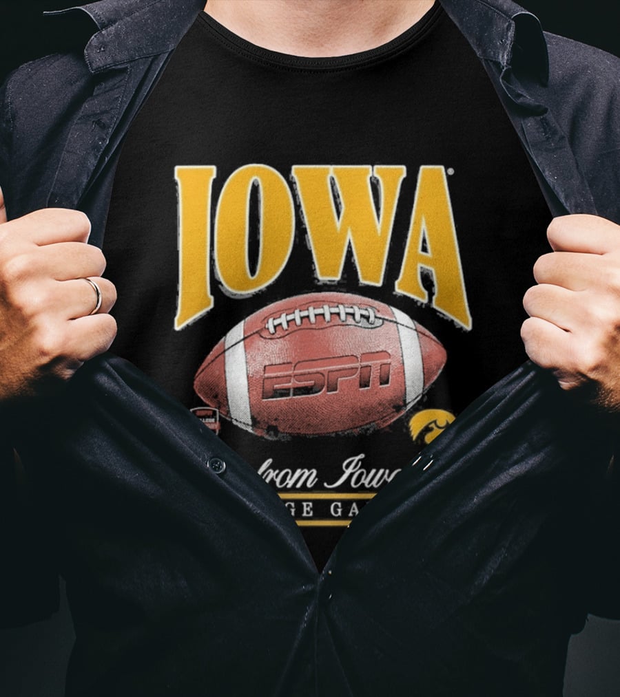 Iowa College Gameday 2026 Live From Iowa City ESPN Hawkeyes Football T-Shirt