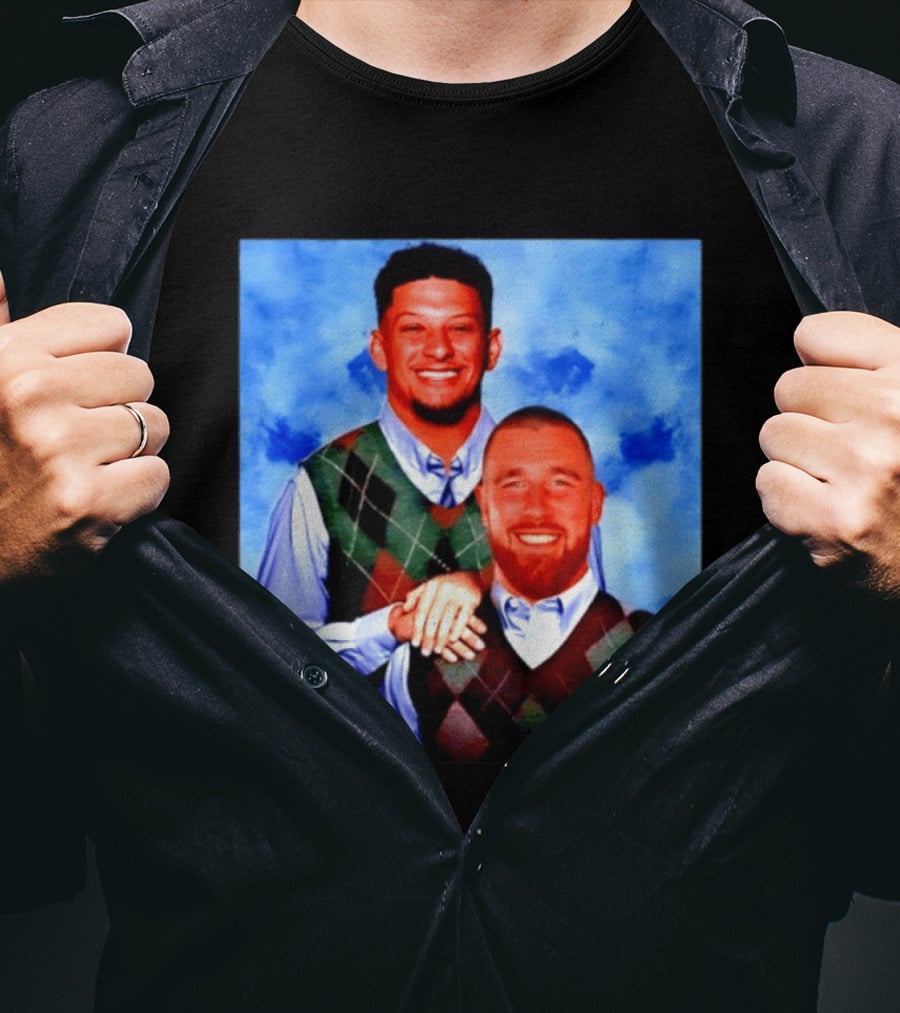Patrick Mahomes Travis Kelce Step Brothers Meme Football T-Shirt