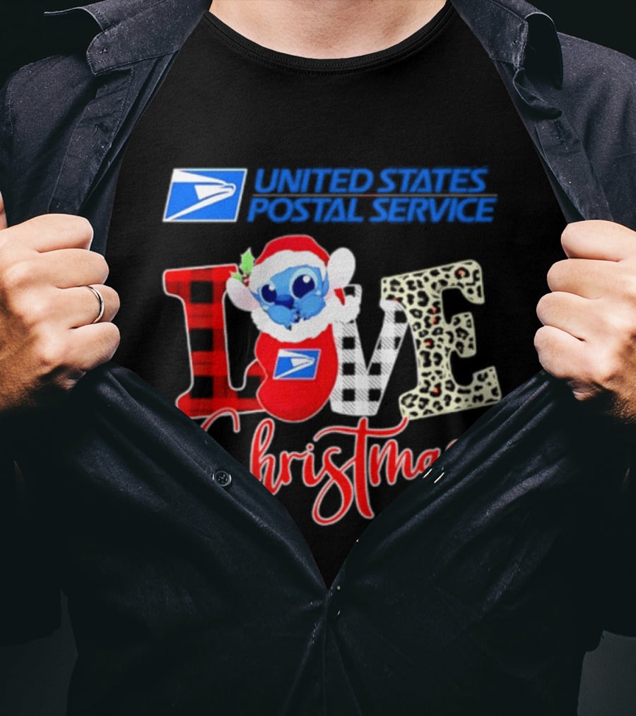 United States Postal Service Stitch Love Christmas 2026 Collaboration T-Shirt