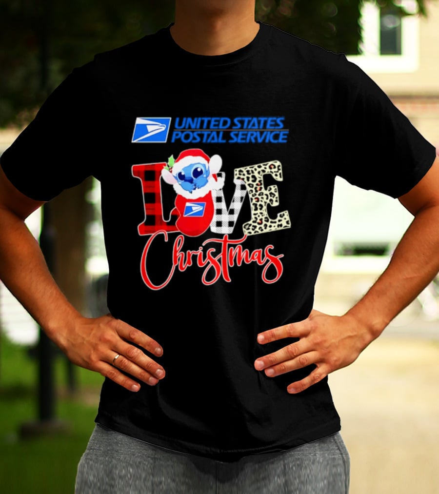 United States Postal Service Stitch Love Christmas 2026 Collaboration T-Shirt