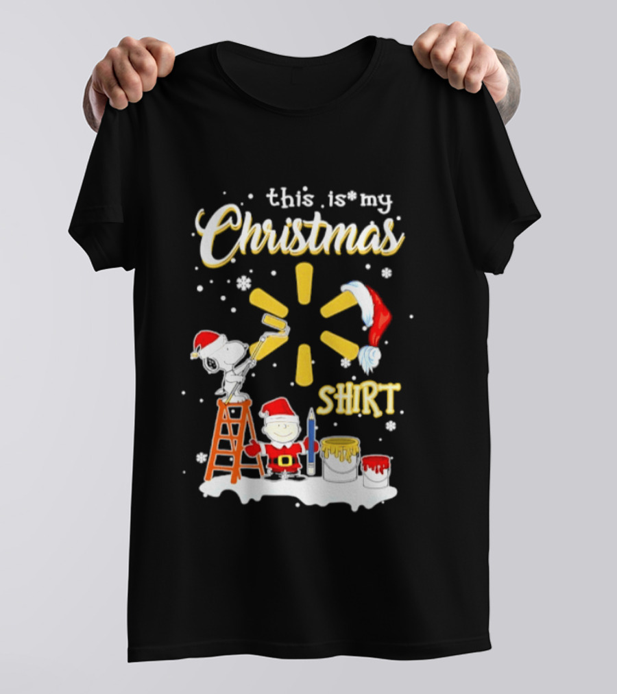 Walmart X Snoopy Woodstock Charlie Brown 2026 This Is My Christmas T-Shirt
