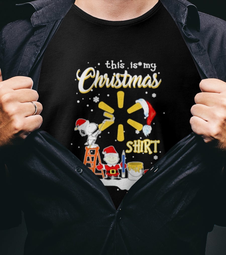 Walmart X Snoopy Woodstock Charlie Brown 2026 This Is My Christmas T-Shirt