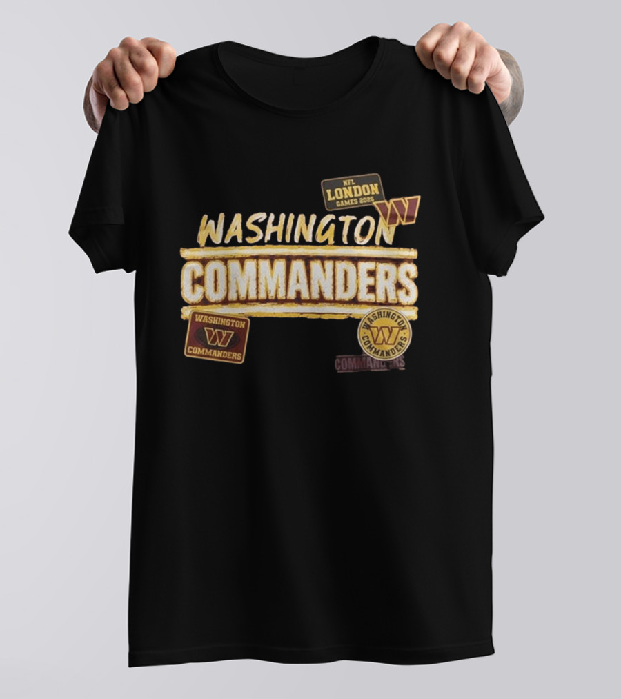 Washington Commanders NFL London Games 2026 Burgundy T-Shirt