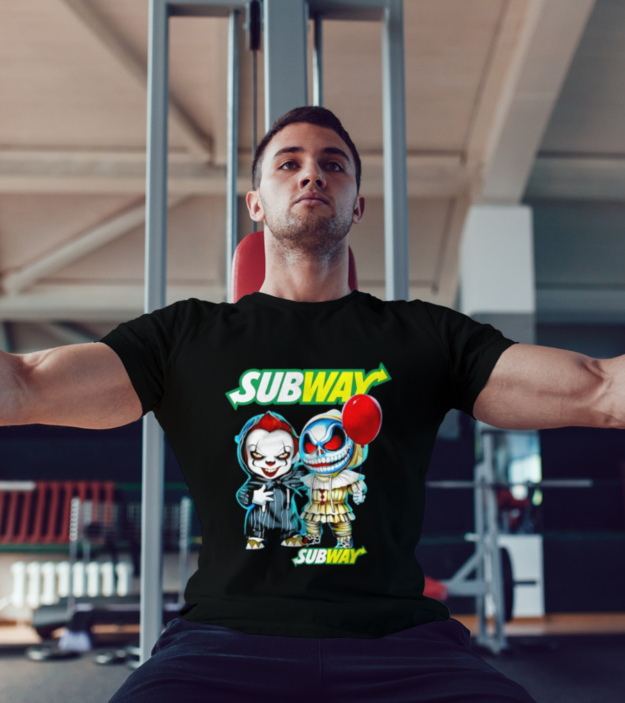 Subway Halloween 2026 Pennywise Skellington Red Balloon T-Shirt
