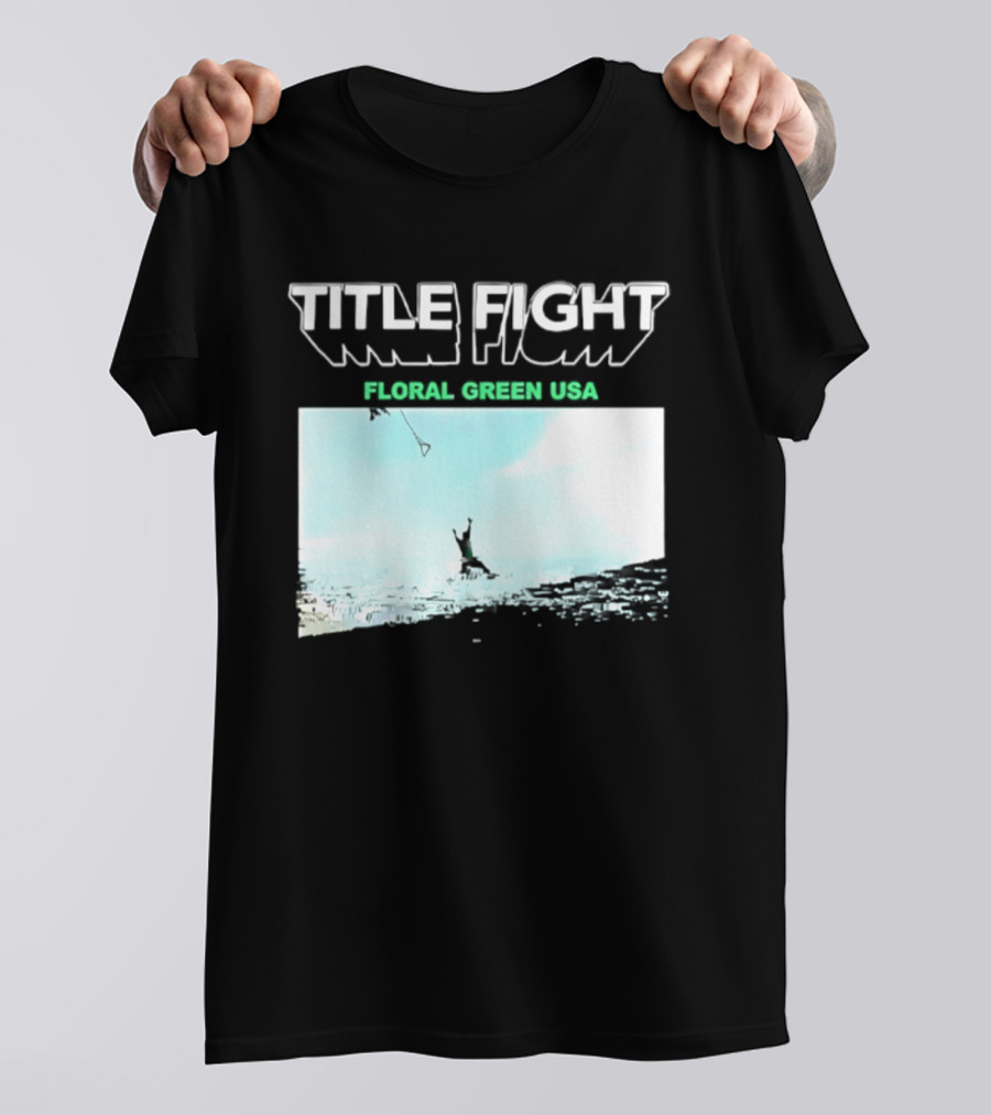 Title Fight Floral Green USA Hardcore Punk T-Shirt