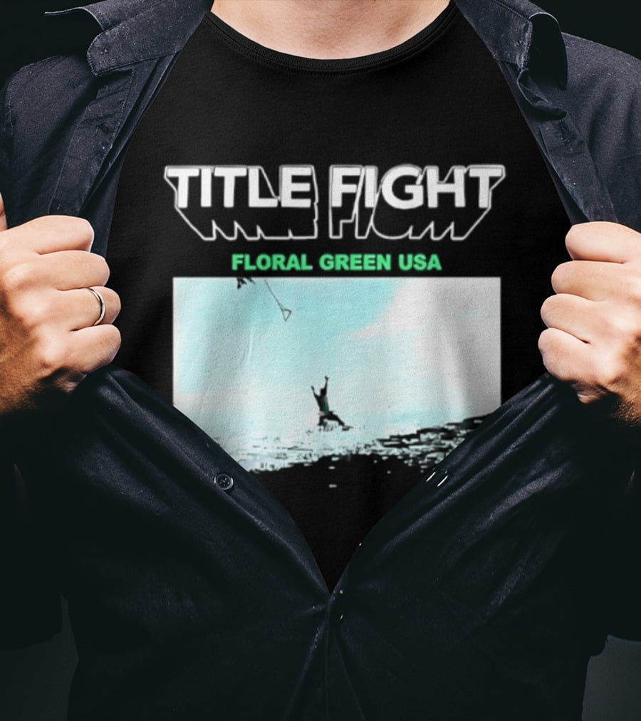 Title Fight Floral Green USA Hardcore Punk T-Shirt