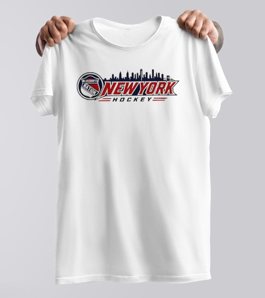 Nation Blueshirts Skyline New York Hockey NHL T-Shirt