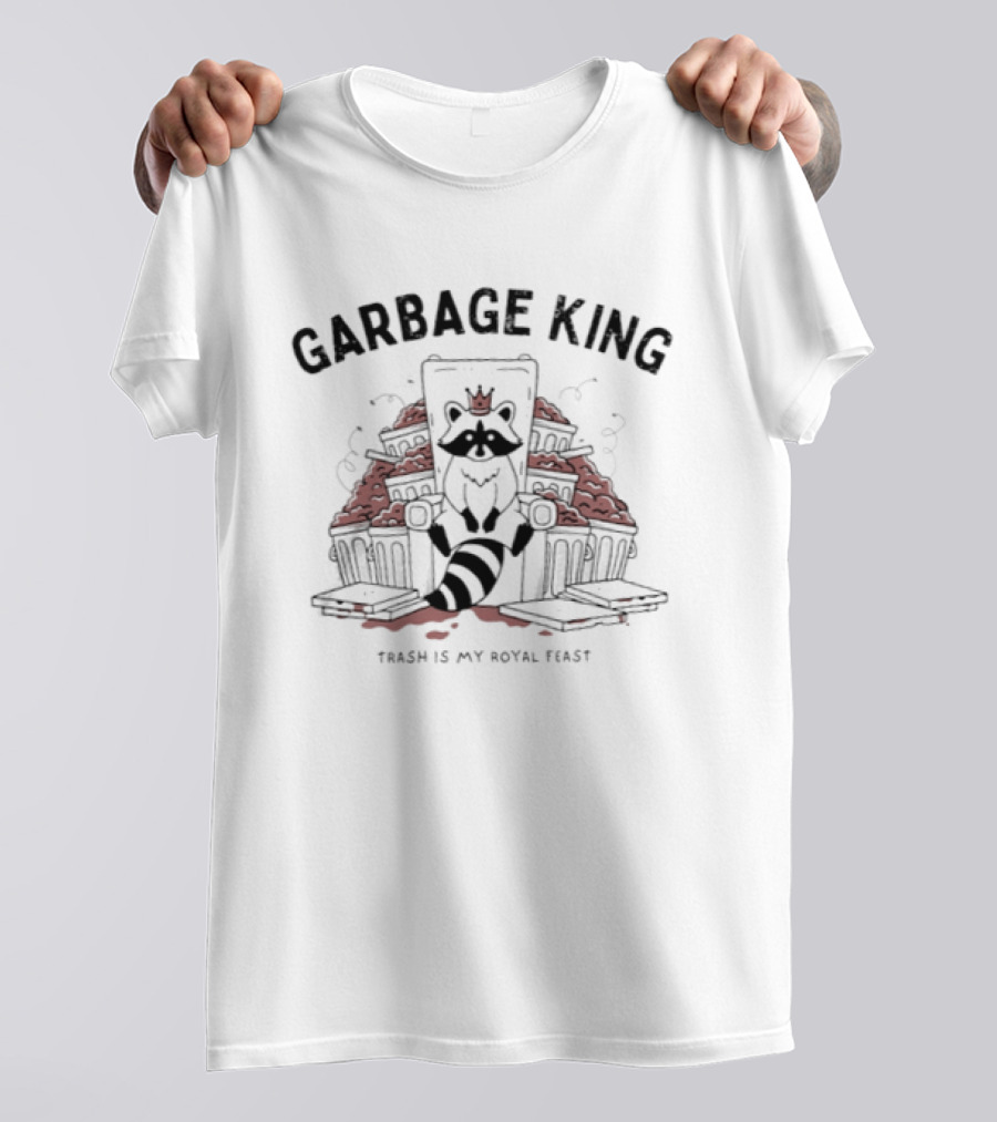Garbage King Raccoon Throne Trash Is My Royal Feast T-Shirt