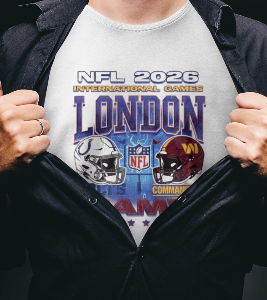 NFL 2026 International Games London Colts Vs Commanders Game T-Shirt