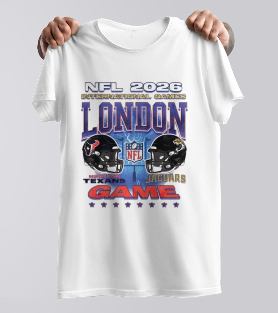 NFL 2026 International Games London Houston Texans Vs Jacksonville Jaguars Game T-Shirt