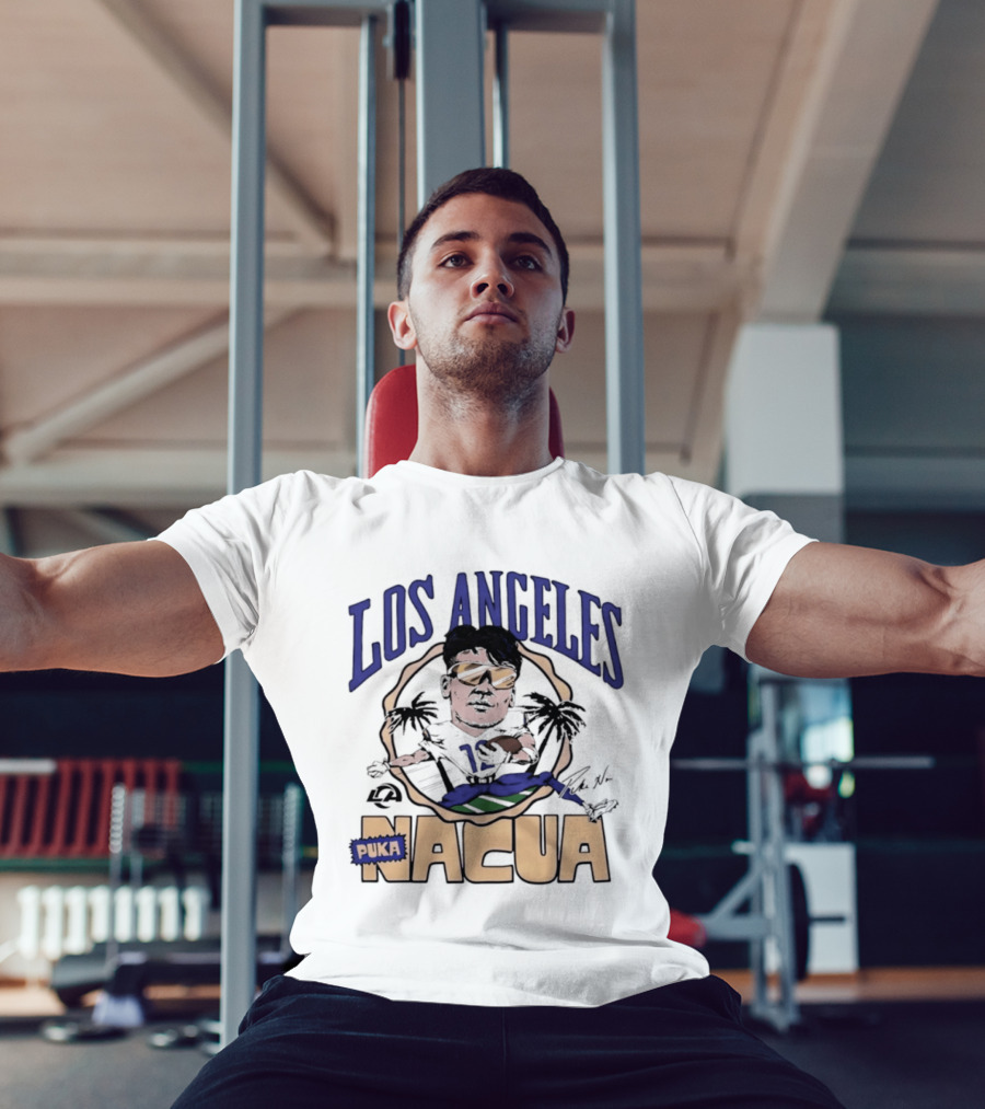 Los Angeles Rams Puka Nacua Player Caricature Football Fan T-Shirt