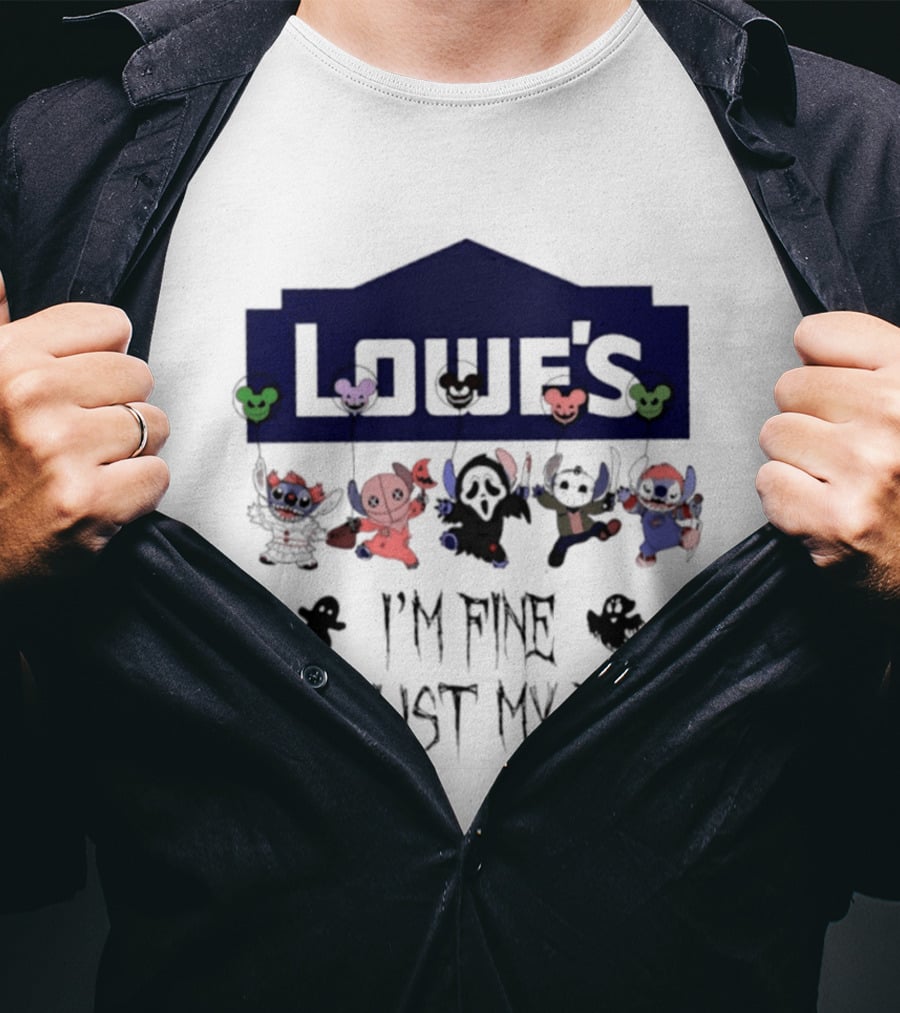Lowe's X Stitch 2026 Halloween I'm Fine It's Just My Face T-Shirt