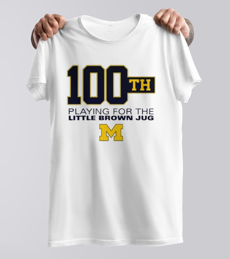 Michigan Wolverines 100th Playing For The Little Brown Jug M T-Shirt