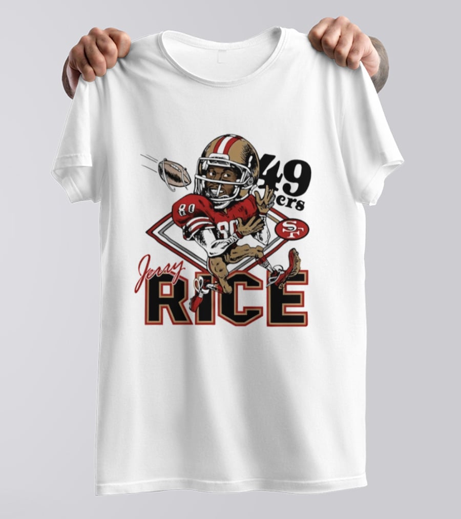 Jerry Rice San Francisco 49ers Caricature T-Shirt