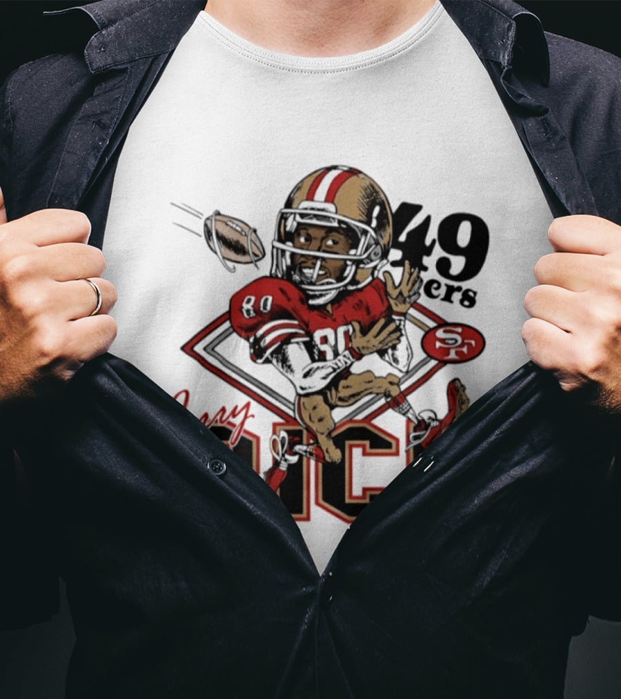 Jerry Rice San Francisco 49ers Caricature T-Shirt