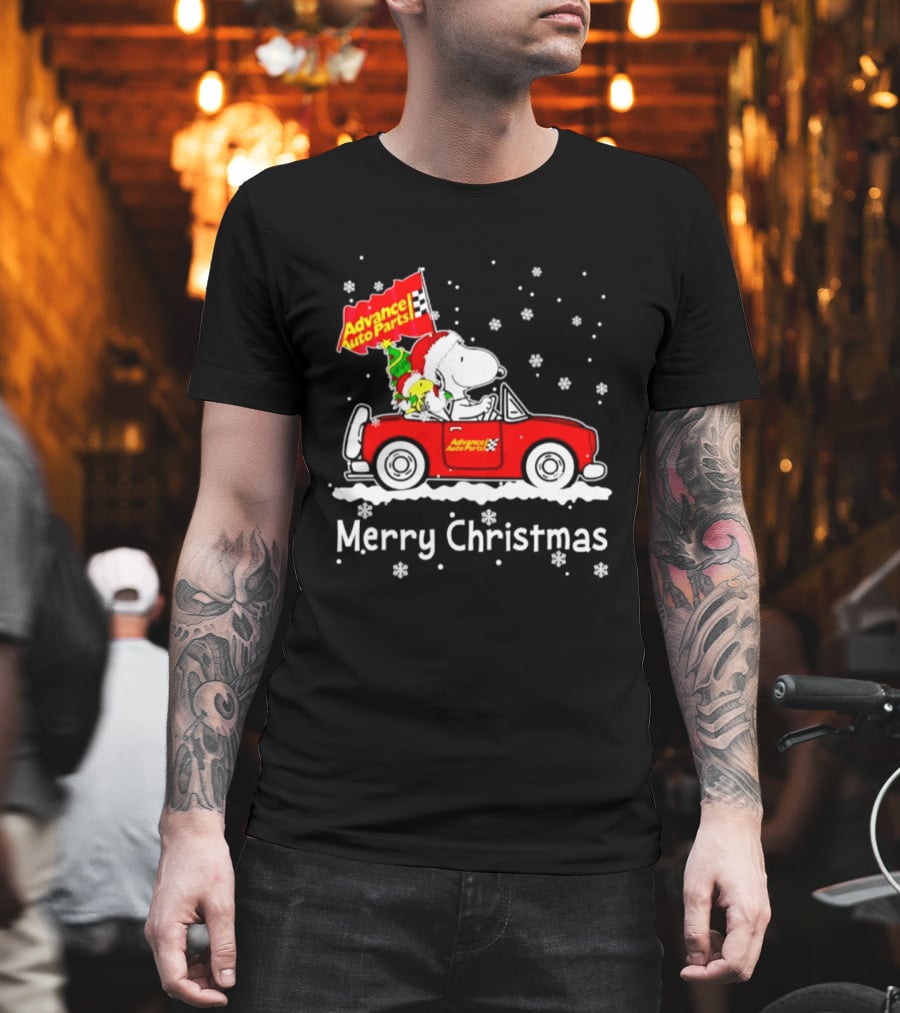 Advance Auto Parts Snoopy Woodstock Merry Christmas 2026 T-Shirt