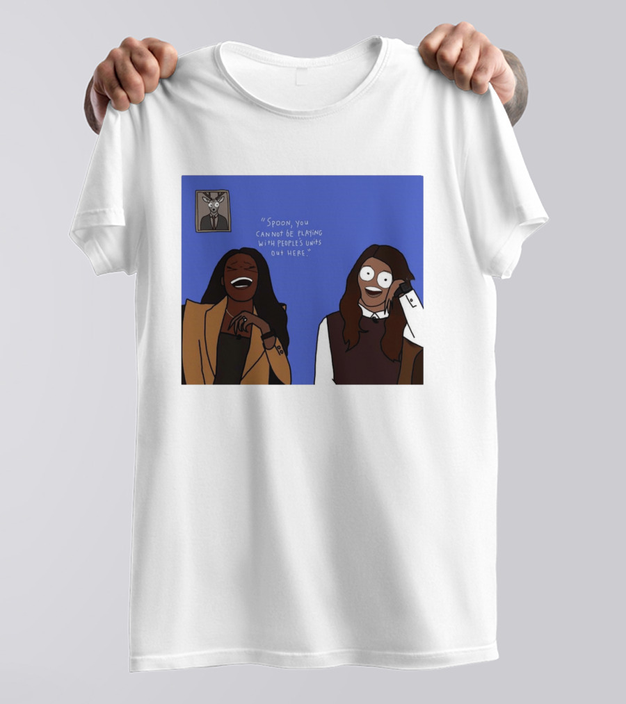 Spoon You Cannot Be Playing Meme Cartoon Laughter Scene T-Shirt