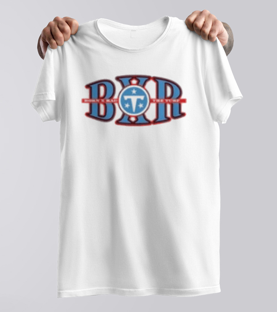 Tennessee Titans Born X Raised BXR Block Letter T T-Shirt