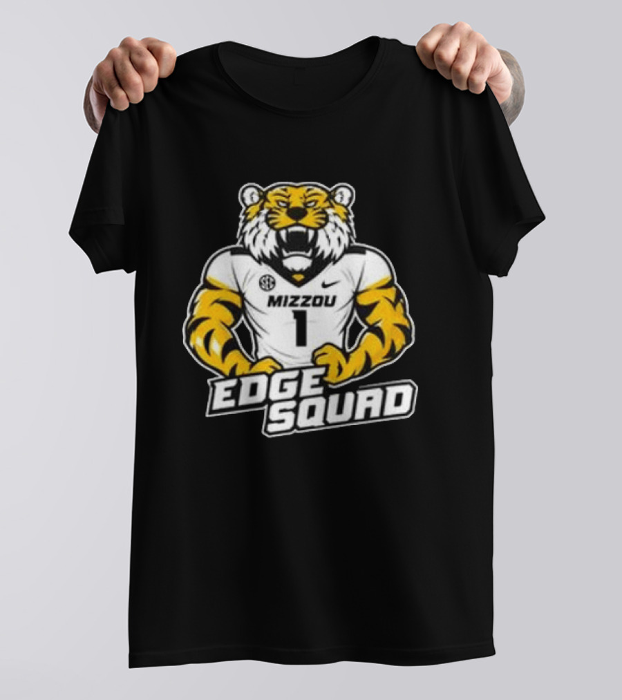 Mizzou Tigers Edge Squad 2026 Black Nike No.1 T-Shirt
