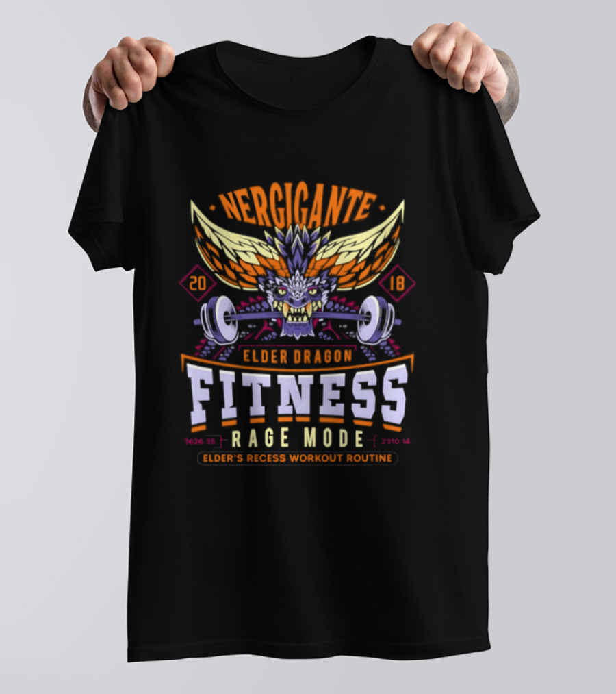 Nergigante Elder Dragon Fitness Rage Mode Elder's Recess Workout Routine 2018 T-Shirt