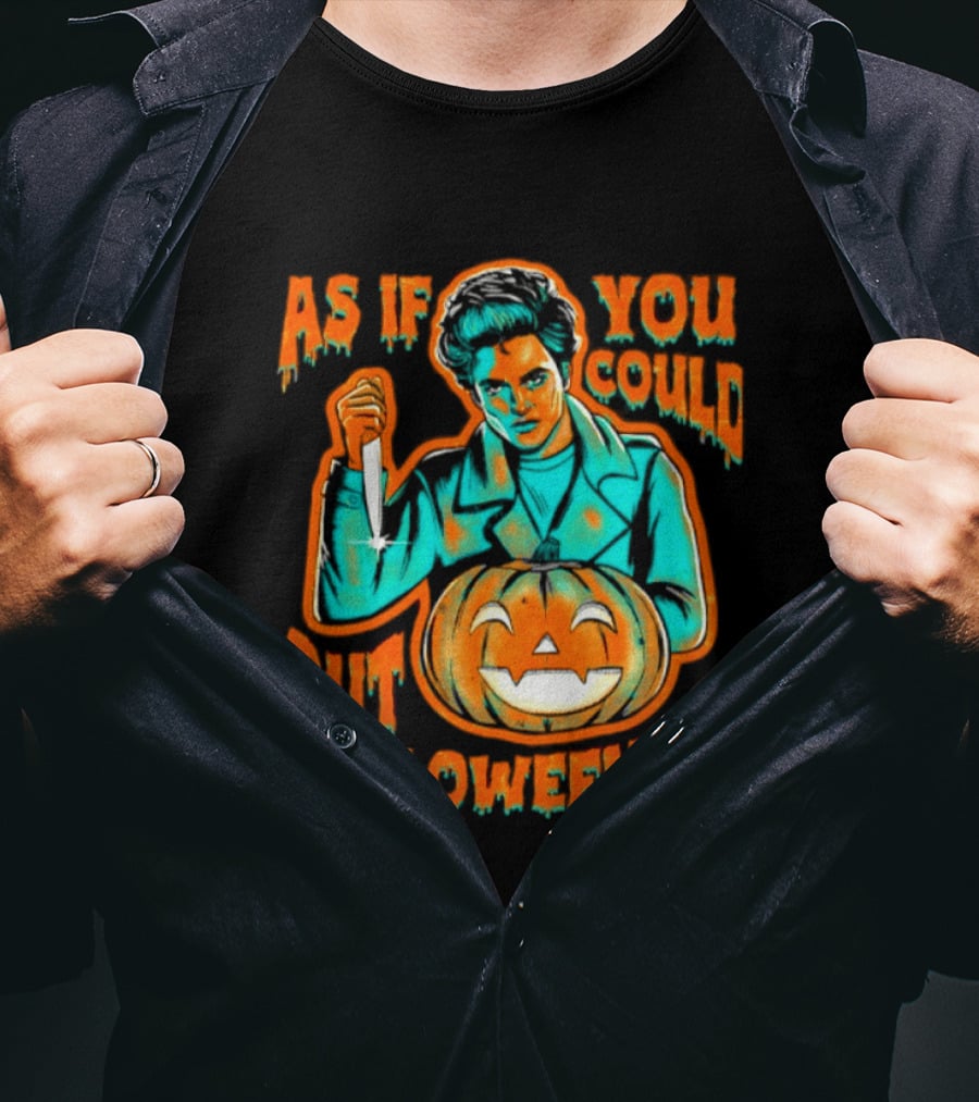 Robert Pattinson As If You Could Out Halloween Me Knife Pumpkin T-Shirt