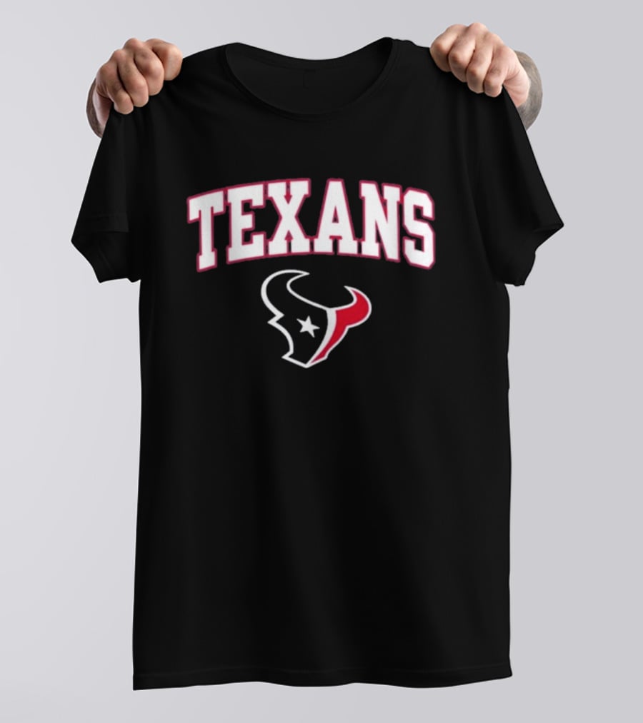Texans Houston NFL Team Logo Bulls Head Star T-Shirt