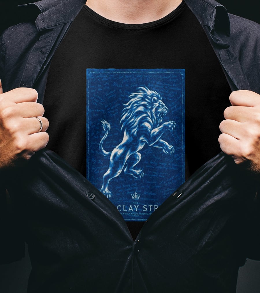The Red Clay Strays Lion Art Grand Rapids Michigan Concert T-Shirt