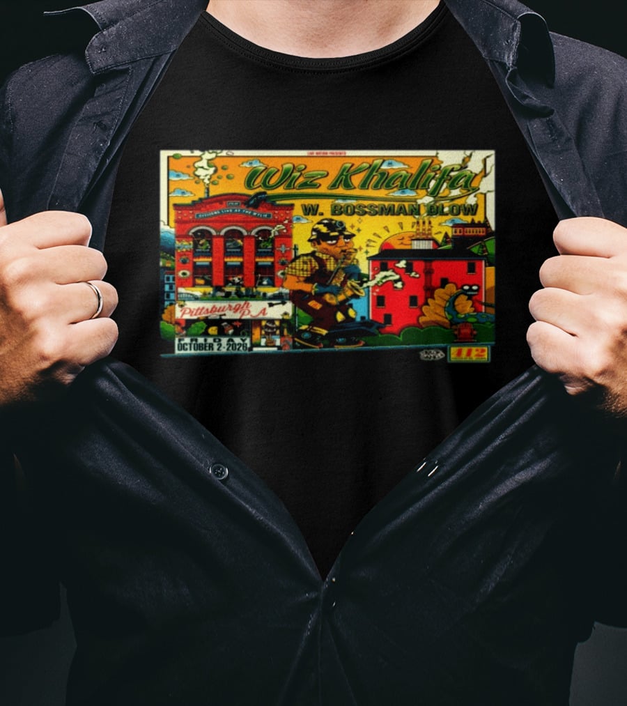 Wiz Khalifa BossMan Dlow Limited Event Pittsburgh PA October 2 2026 T-Shirt