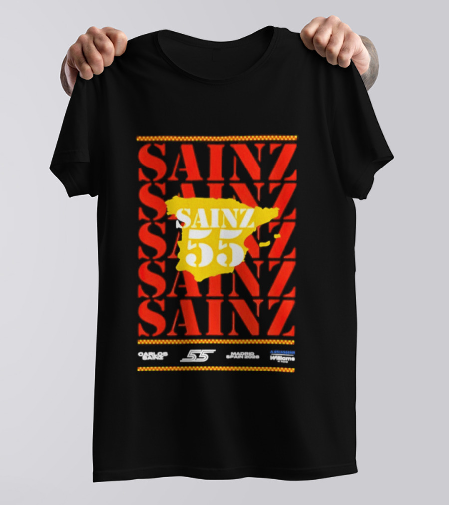 Sainz 55 Atlassian Williams Madrid Race Team Carlos T-Shirt