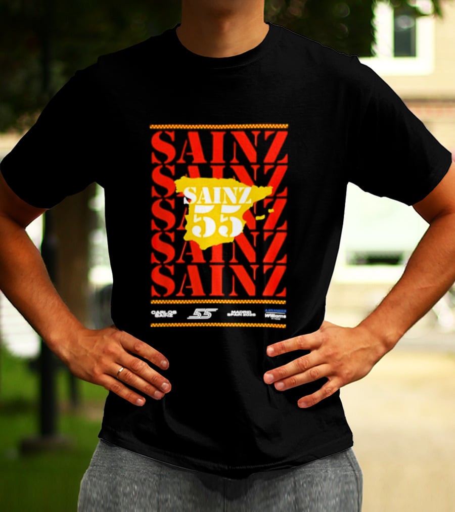 Sainz 55 Atlassian Williams Madrid Race Team Carlos T-Shirt
