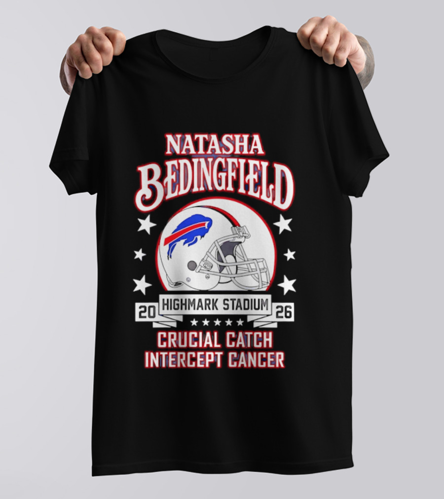 Buffalo Bills Natasha Bedingfield 2026 Crucial Catch Intercept Cancer T-Shirt